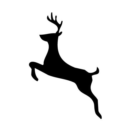 Reindeer Jumping Iron on Decal